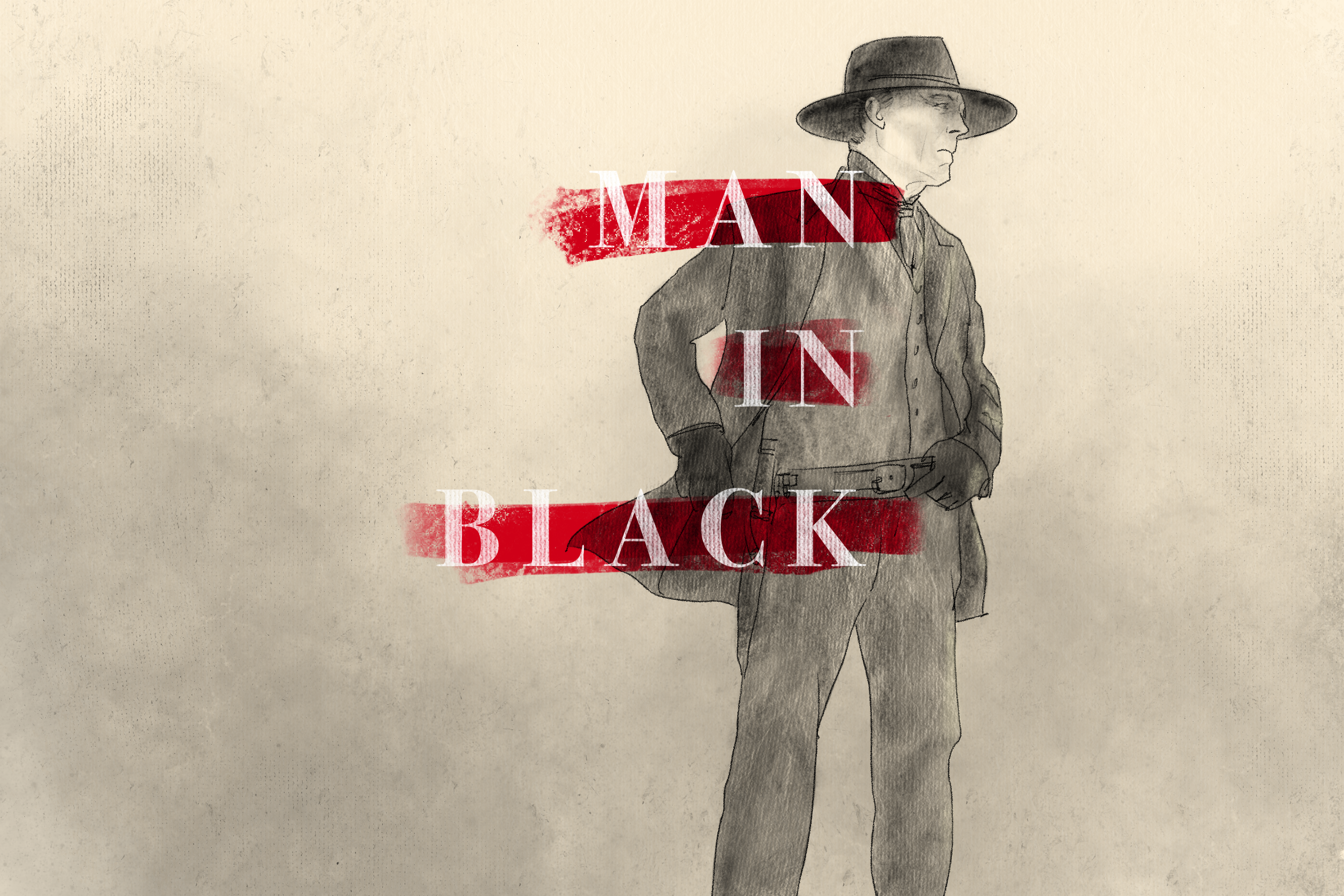 man in black
